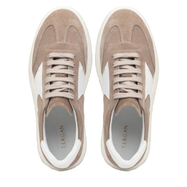 Gri Hakiki Süet Deri Erkek Sneaker - E26I1AY57697-C11 - Tergan