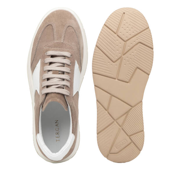 Gri Hakiki Süet Deri Erkek Sneaker - E26I1AY57697-C11 - Tergan