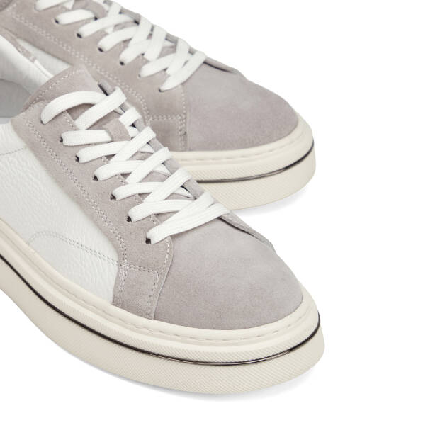 Gri Hakiki Süet Deri Erkek Sneaker - E26I1AY57754-T3O - 3