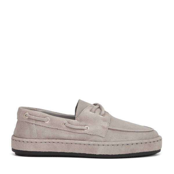 Gri Hakiki Süet Deri Kadın Sneaker - K26I1AY68526-C11 - 1