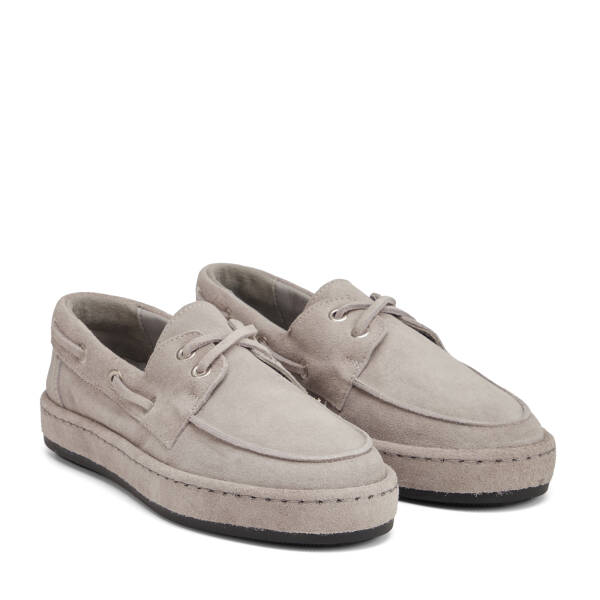 Gri Hakiki Süet Deri Kadın Sneaker - K26I1AY68526-C11 - 2