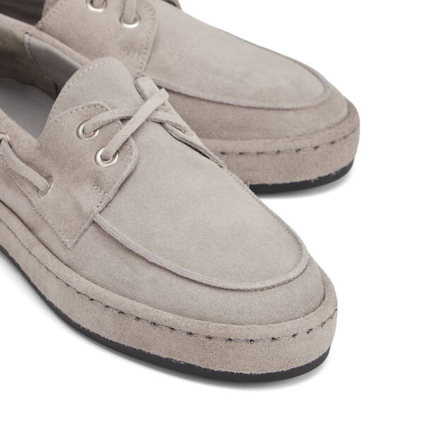 Gri Hakiki Süet Deri Kadın Sneaker - K26I1AY68526-C11 - 3