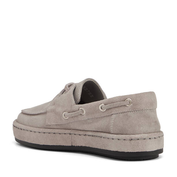 Gri Hakiki Süet Deri Kadın Sneaker - K26I1AY68526-C11 - 4
