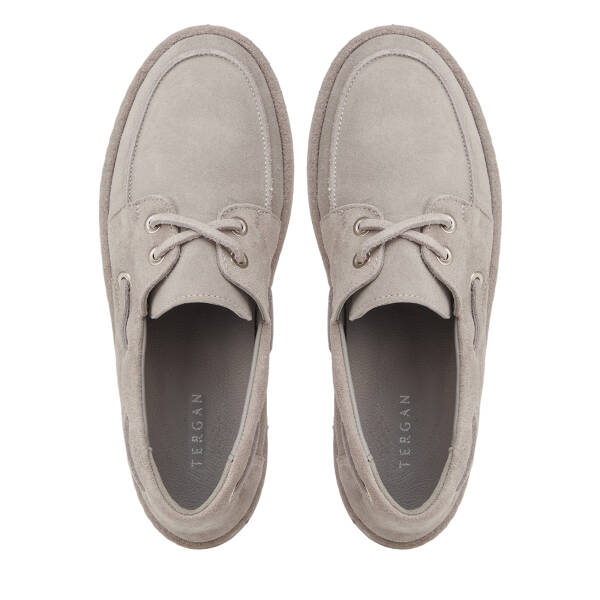 Gri Hakiki Süet Deri Kadın Sneaker - K26I1AY68526-C11 - 5