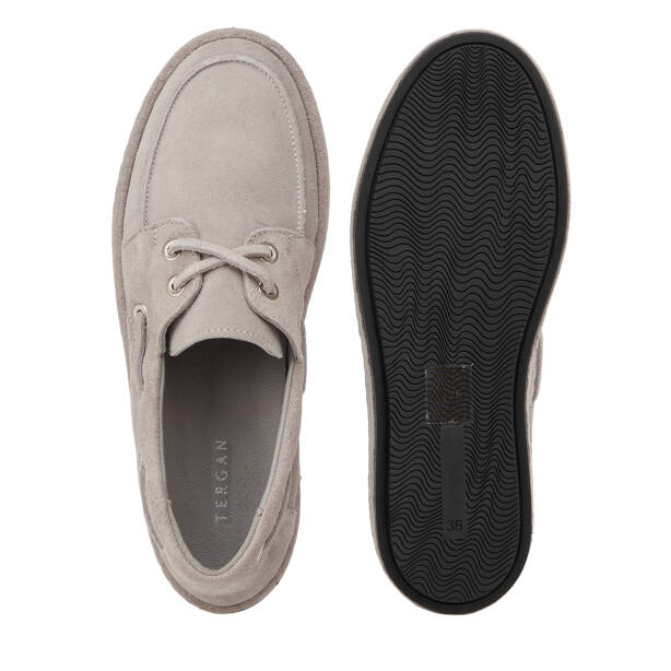 Gri Hakiki Süet Deri Kadın Sneaker - K26I1AY68526-C11 - 6