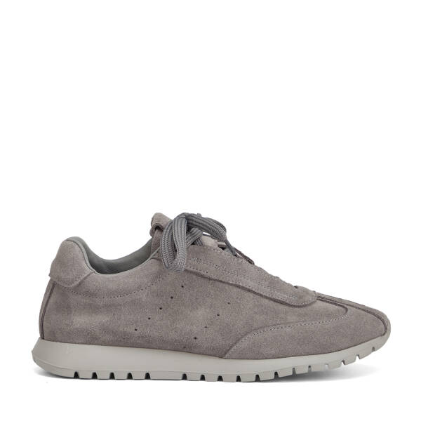 Gri Hakiki Süet Deri Kadın Sneaker - K26I1AY68651-C11 - 1