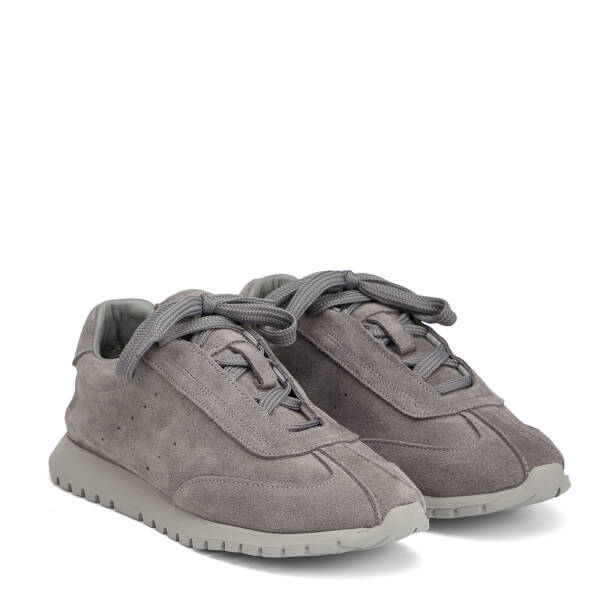 Gri Hakiki Süet Deri Kadın Sneaker - K26I1AY68651-C11 - 2