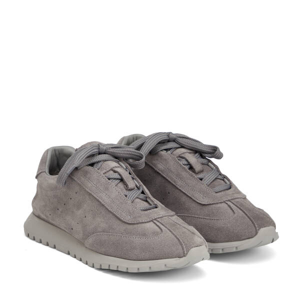 Gri Hakiki Süet Deri Kadın Sneaker - K26I1AY68651-C11 - 2