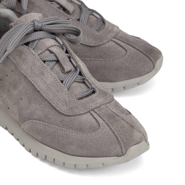 Gri Hakiki Süet Deri Kadın Sneaker - K26I1AY68651-C11 - 3