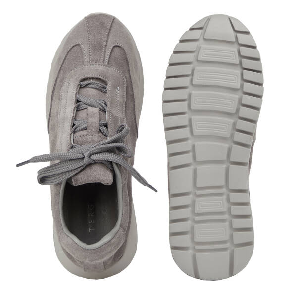 Gri Hakiki Süet Deri Kadın Sneaker - K26I1AY68651-C11 - 6