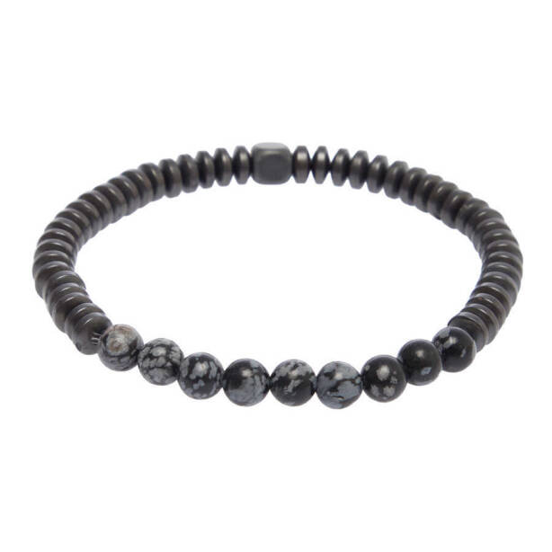 Gri Hematit Erkek Bileklik - E1BLK0410365-P89 - 1