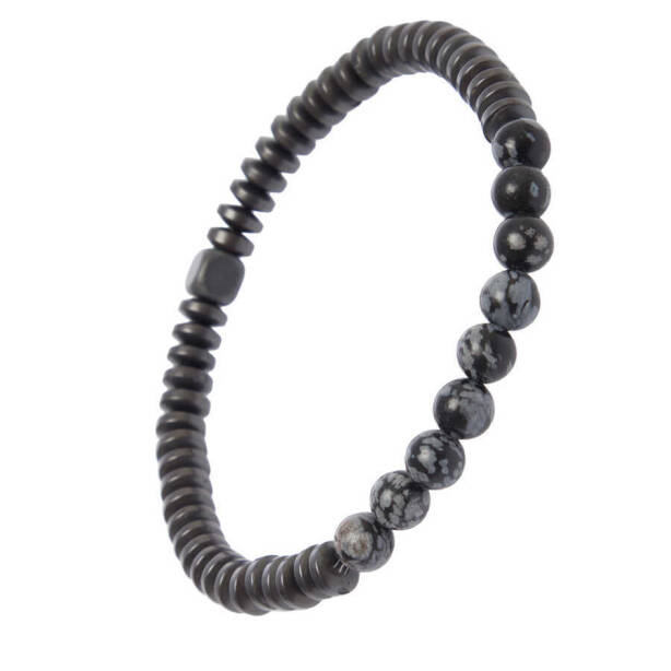 Gri Hematit Erkek Bileklik - E1BLK0410365-P89 - 2