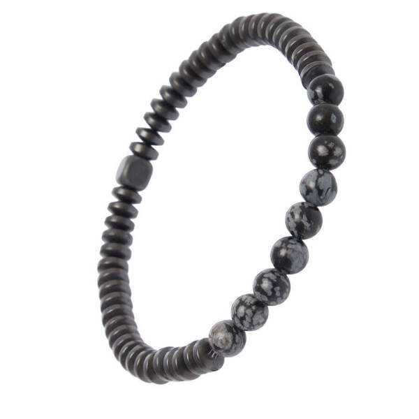 Gri Hematit Erkek Bileklik - E1BLK0410365-P89 - 2