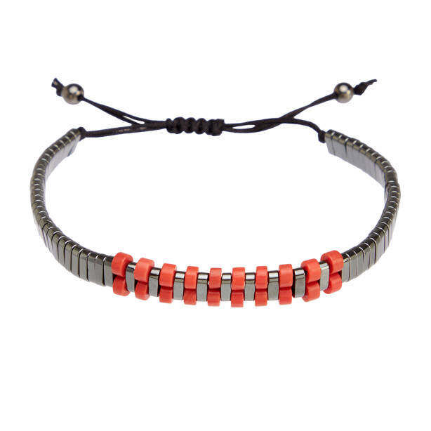Gri Hematit Erkek Bileklik - E1BLK0410381-P89 - Tergan