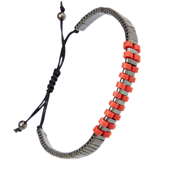 Gri Hematit Erkek Bileklik - E1BLK0410381-P89 - 2