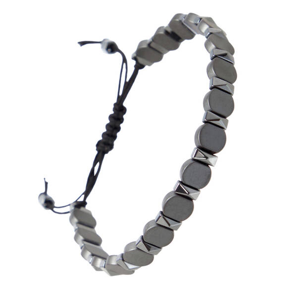 Gri Hematit Erkek Bileklik - E1BLK0410479-P89 - 2