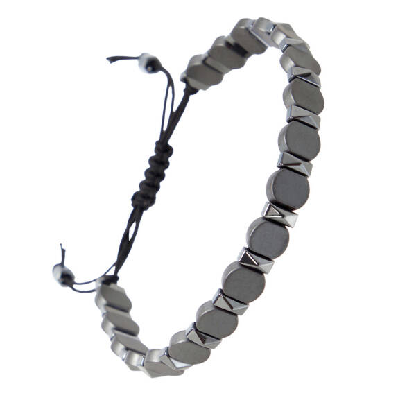 Gri Hematit Erkek Bileklik - E1BLK0410479-P89 - 2