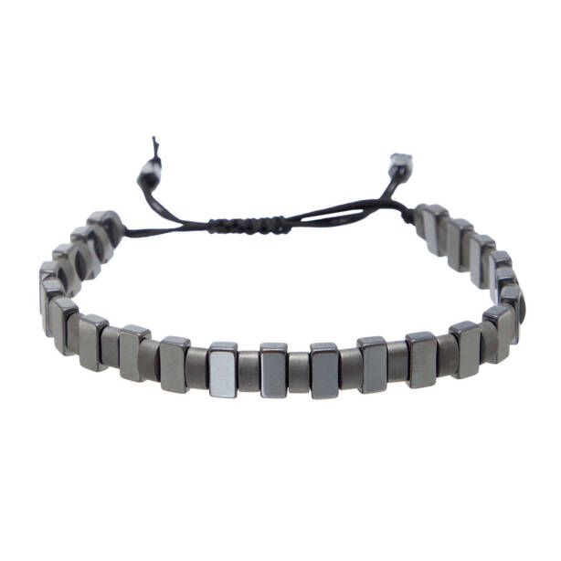 Gri Hematit Erkek Bileklik - E1BLK0410484-P89 - 1