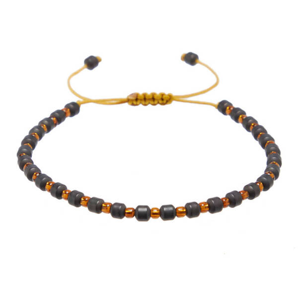 Gri Hematit Unisex Bileklik - U1BLK0430039-P89 - 1