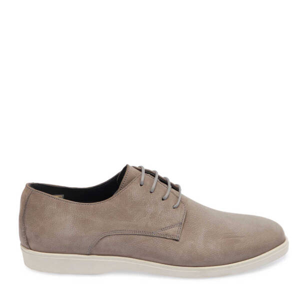 Gri Nubuk Deri Erkek Casual Ayakkabı - E24I1AY56768-A40 - 3