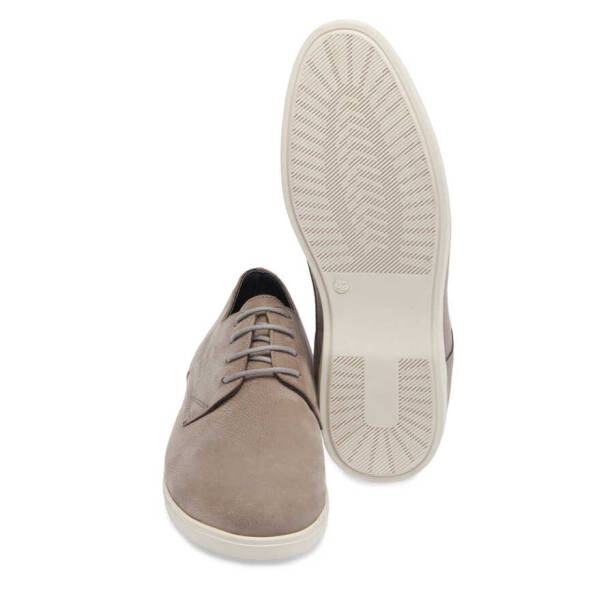 Gri Nubuk Deri Erkek Casual Ayakkabı - E24I1AY56768-A40 - 4