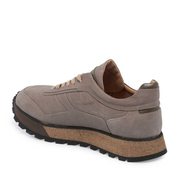 Gri Nubuk Deri Erkek Sneaker - E23S1AY56359-A40 - 2