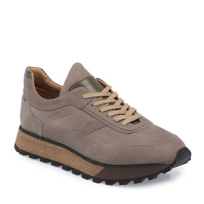  Gri Nubuk Deri Erkek Sneaker - E23S1AY56359-A40 