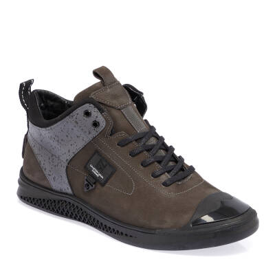  Gri Nubuk Deri Erkek Sneaker - E23S1AY56455-O45 