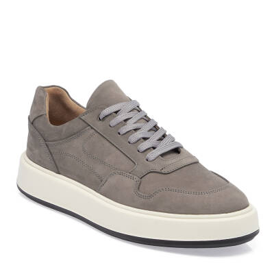  Gri Nubuk Deri Erkek Sneaker - E23S1AY56497-A40 