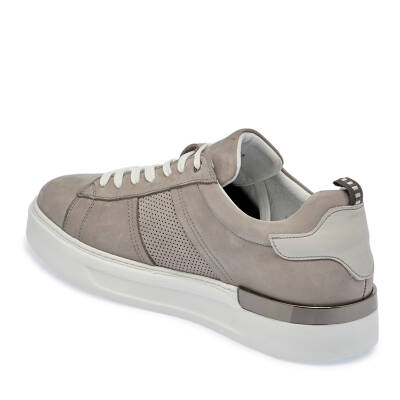  Gri Nubuk Deri Erkek Sneaker - E24I1AY56638-A40 - 2