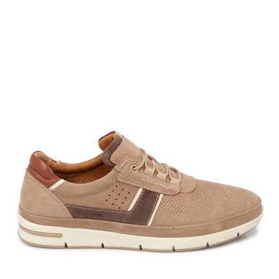 Gri Nubuk Deri Erkek Sneaker - E24I1AY56694-A40 - 3