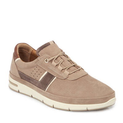  Gri Nubuk Deri Erkek Sneaker - E24I1AY56694-A40 