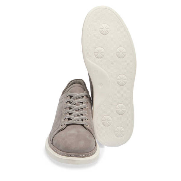 Gri Nubuk Deri Erkek Sneaker - E24I1AY56806-A40 - 4