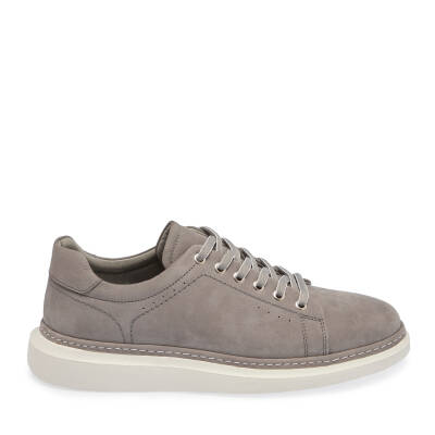  Gri Nubuk Deri Erkek Sneaker - E24I1AY56806-A40 - 3