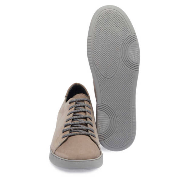 Gri Nubuk Deri Erkek Sneaker - E24I1AY56820-A40 - 4
