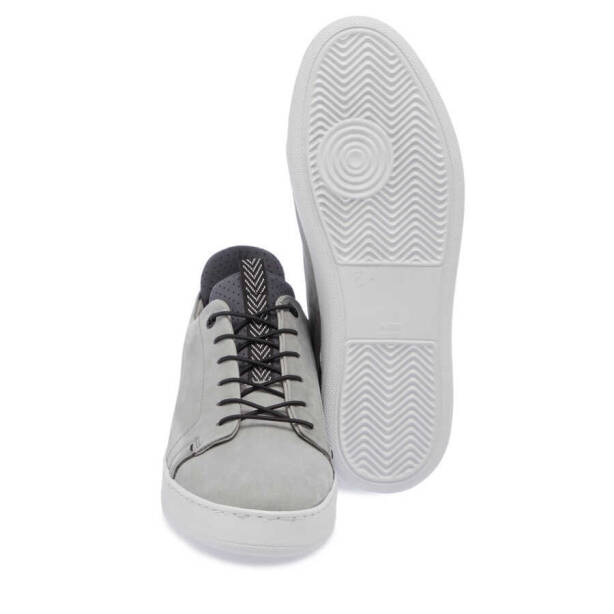 Gri Nubuk Deri Erkek Sneaker - E24I1AY56823-A40 - 4