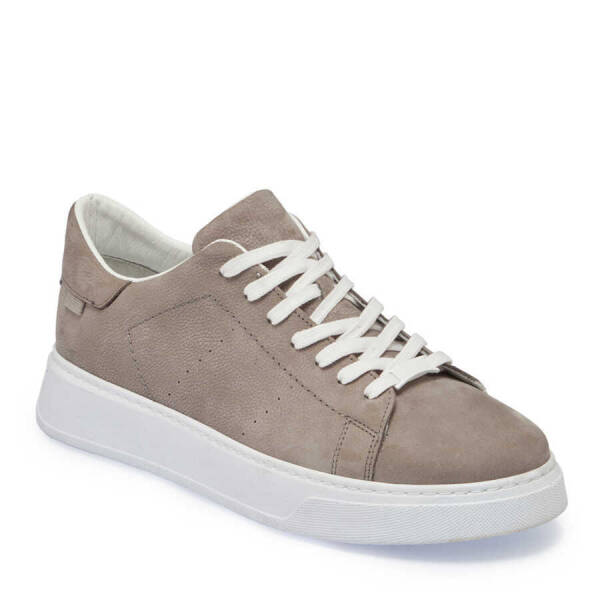Gri Nubuk Deri Erkek Sneaker - E24I1AY56839-A40 - 1