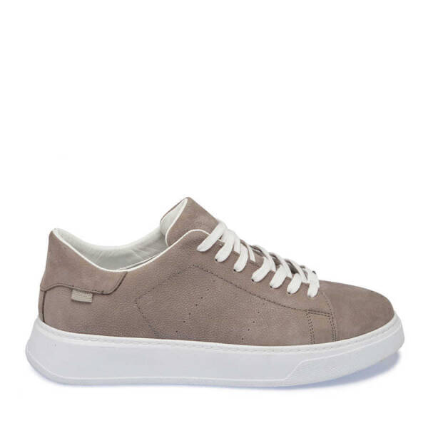 Gri Nubuk Deri Erkek Sneaker - E24I1AY56839-A40 - 3