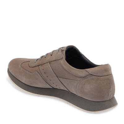 Gri Nubuk Deri Erkek Sneaker - E24I1AY56851-A40 - 2