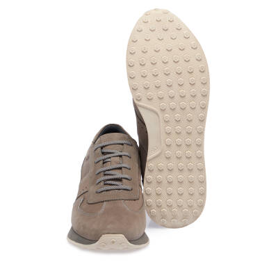 Gri Nubuk Deri Erkek Sneaker - E24I1AY56851-A40 - 4