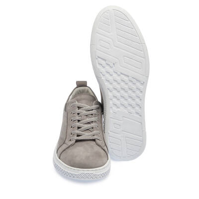  Gri Nubuk Deri Erkek Sneaker - E24I1AY56865-A40 - 4