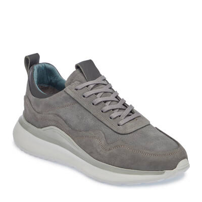 Gri Nubuk Deri Erkek Sneaker - E24I1AY56912-A40 