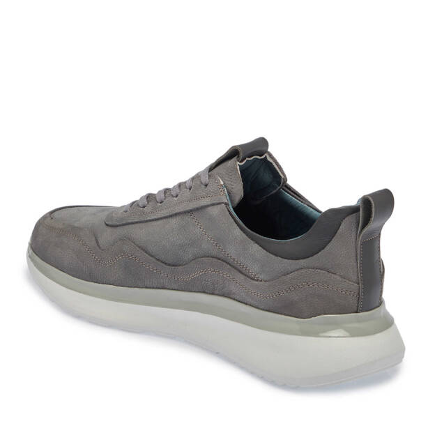 Gri Nubuk Deri Erkek Sneaker - E24I1AY56912-A40 - 2