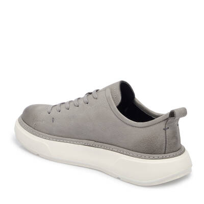 Gri Nubuk Deri Erkek Sneaker - E25I1AY57165-A40 - 2