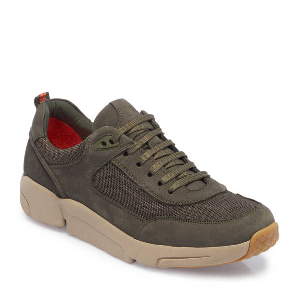 Gri Hakiki Nubuk Deri Erkek Sneaker - E25I1AY57177-L35 - 2