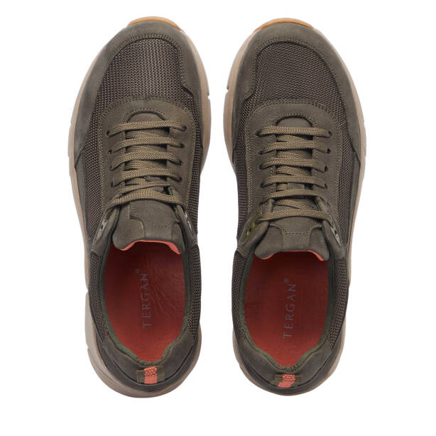 Gri Hakiki Nubuk Deri Erkek Sneaker - E25I1AY57177-L35 - 5