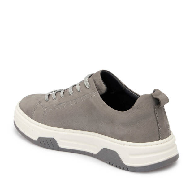 Gri Nubuk Deri Erkek Sneaker - E25S1AY57475-A40 - 2