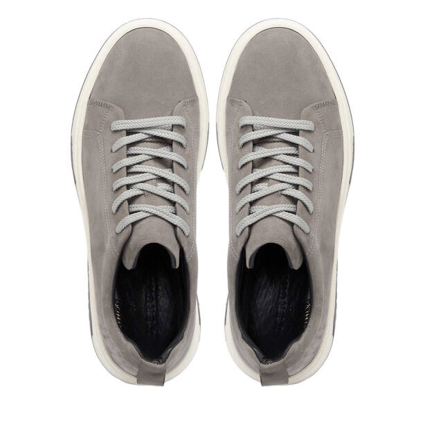 Gri Nubuk Deri Erkek Sneaker - E25S1AY57475-A40 - 5