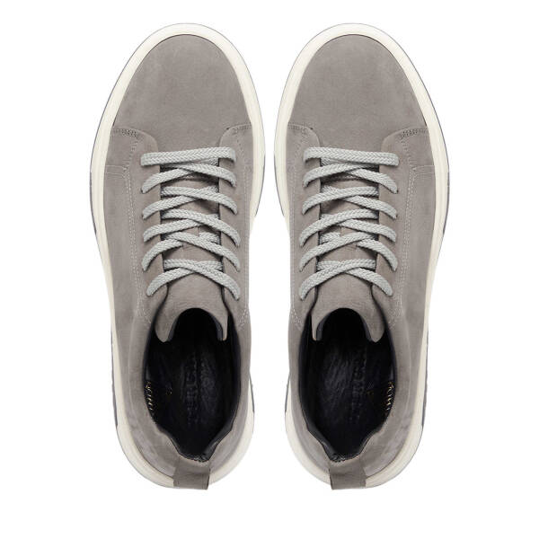 Gri Nubuk Deri Erkek Sneaker - E25S1AY57475-A40 - 5