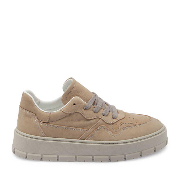 Gri Nubuk Deri Kadın Sneaker - K24S1AY67591-A40 - 3